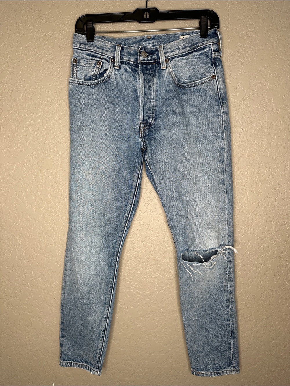 Levi’s premium white oak denim 501 jeans